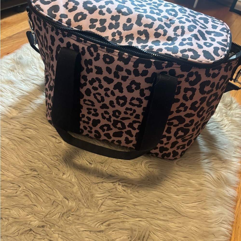 Pink Lily Pink and Black Travel Bag